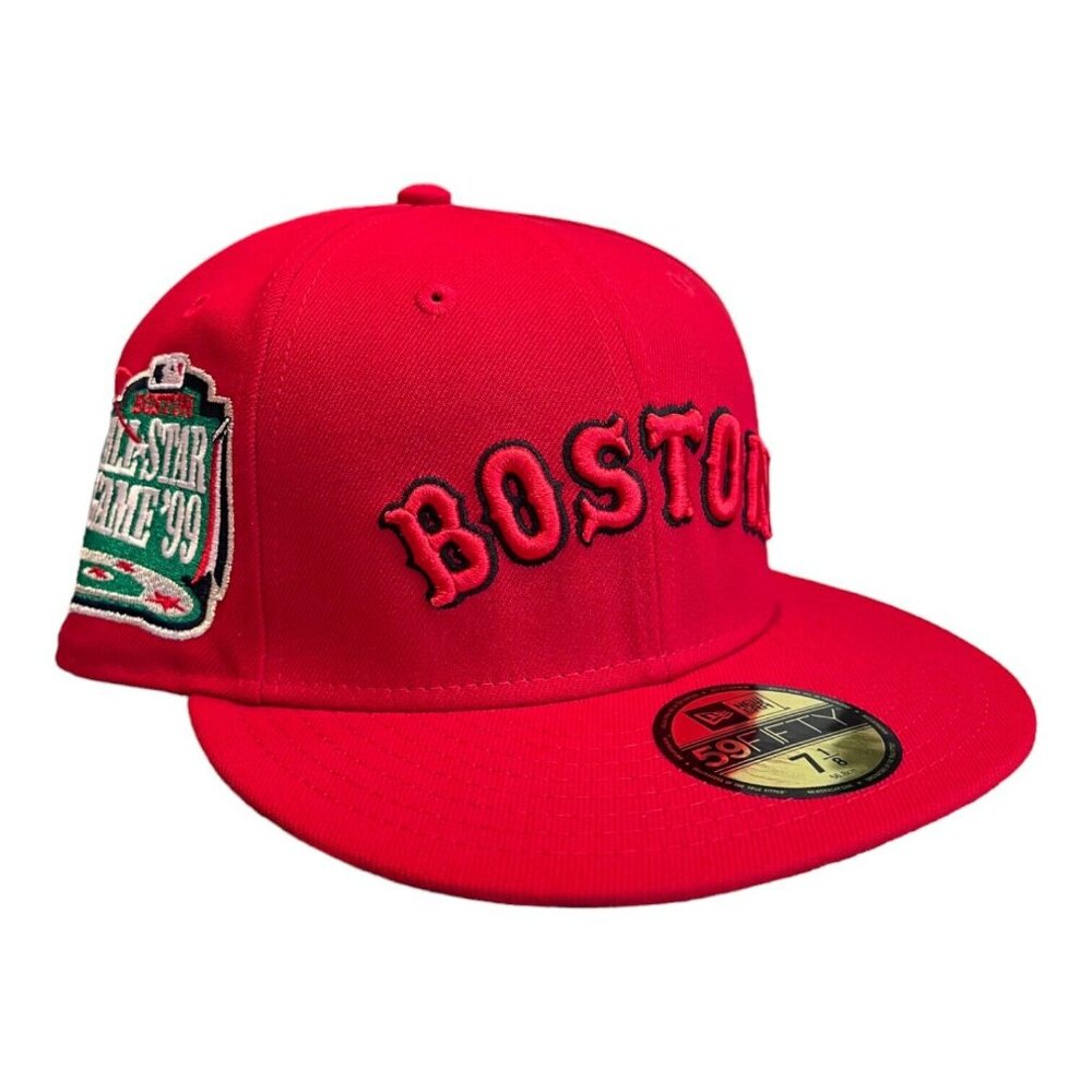 New Era Boston Red Sox 59FIFTY Fitted Hat Cap Red 1999 All Star Game Patch - Picture 3 of 9